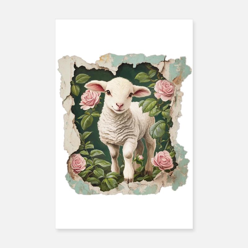 Lamb Vintage Poster 8" x 12" (20x30 cm)