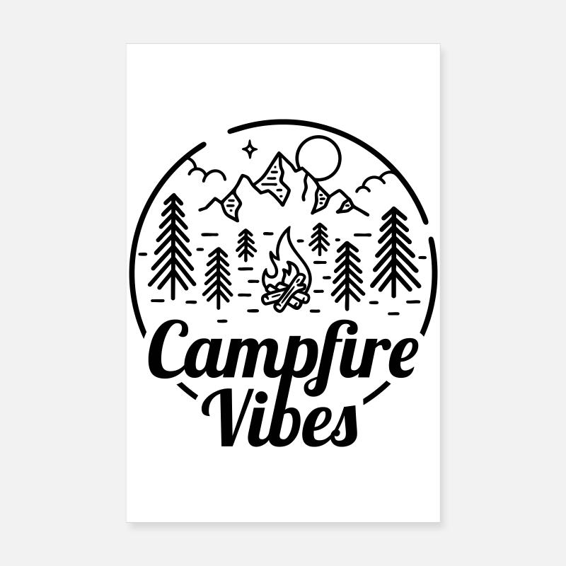 Ambiance de feu de camp Poster 20 x 30 cm