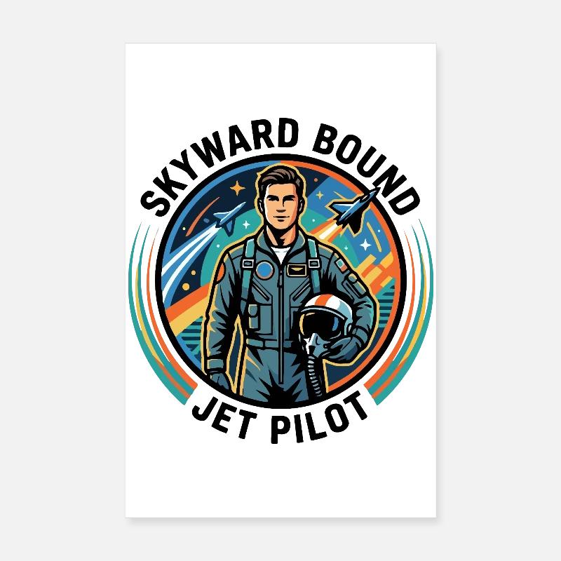 Jet Pilot Logo Poster 20x30 cm