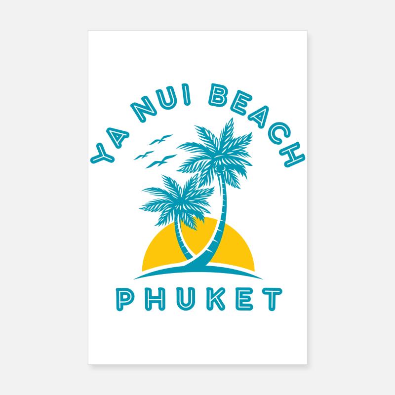 Coucher de soleil de palmier de Phuket Beach Poster 20 x 30 cm