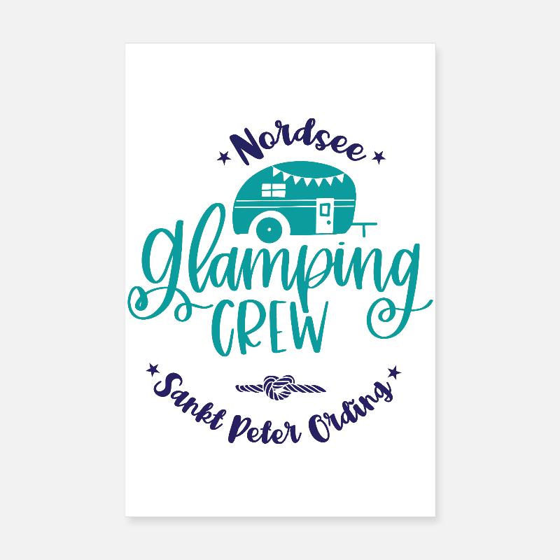 Équipe de camping de camping de Sankt Peter Ording Nordsee Poster 20 x 30 cm