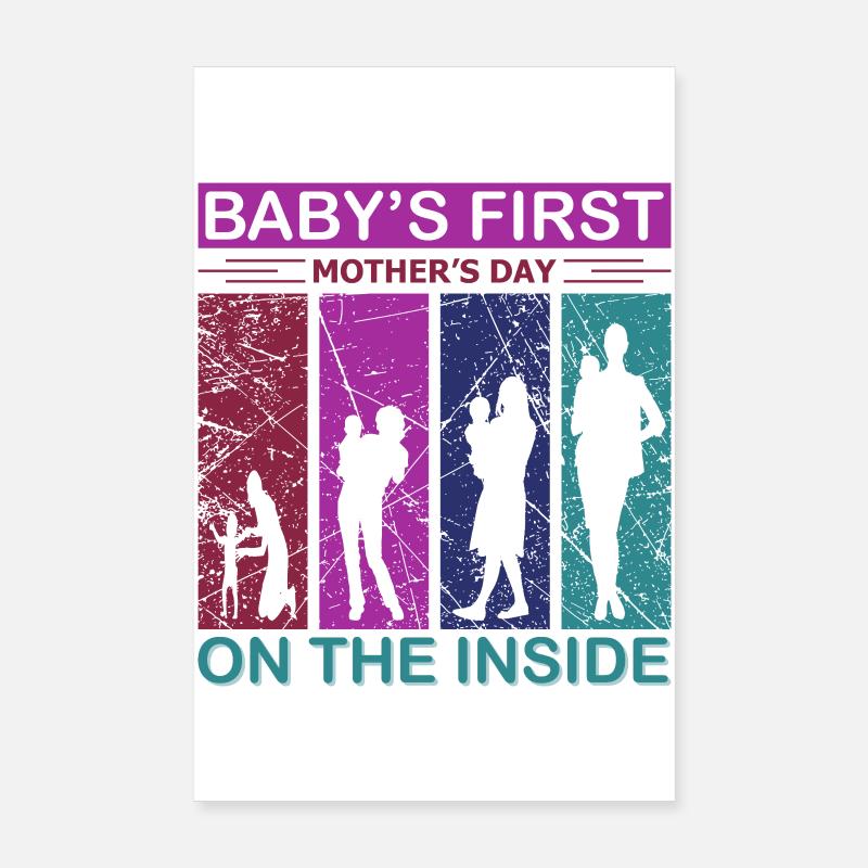 Das erste Muttertagsshirt des Babys Innendesign Poster 20x30 cm
