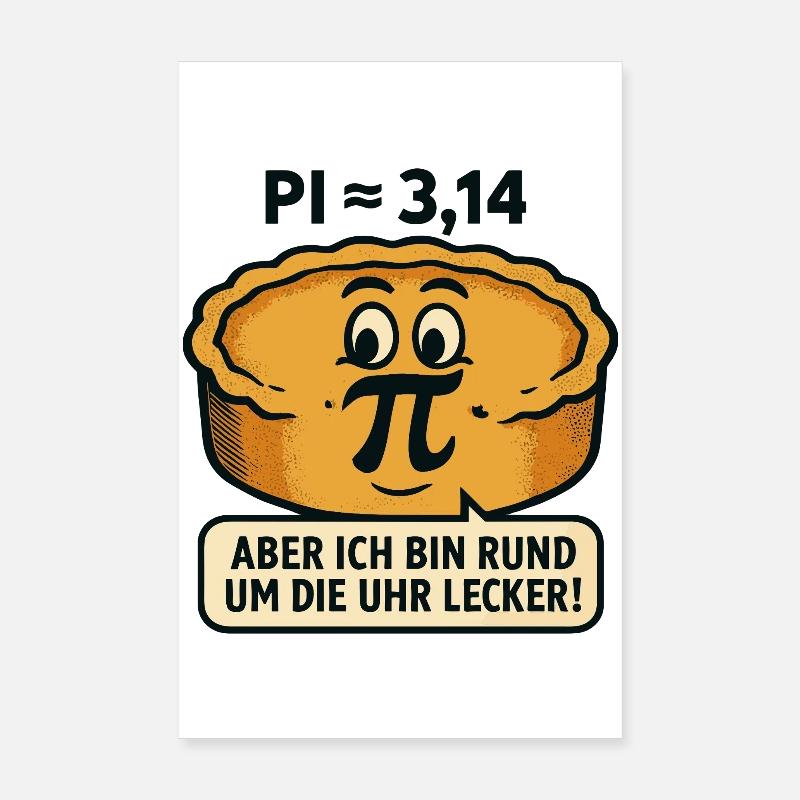 Pi-Day-Mathe-Kuchen Poster 20x30 cm