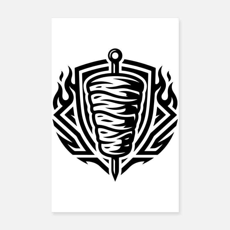 Symbole de brochette Doner Kebab Poster 20 x 30 cm