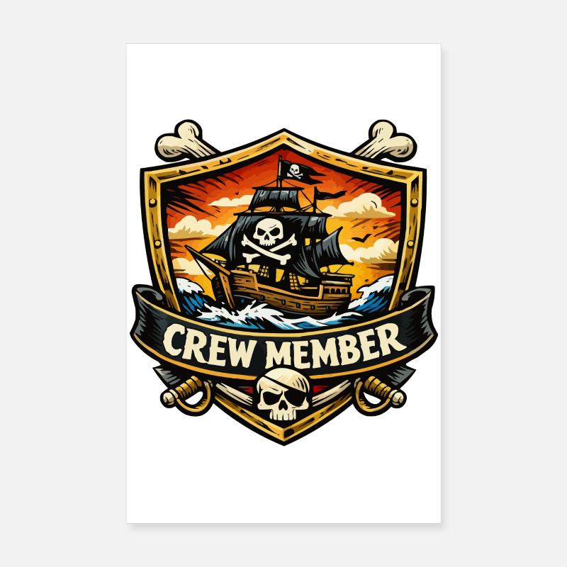 Membre d’équipage d’un navire pirate Poster 20 x 30 cm
