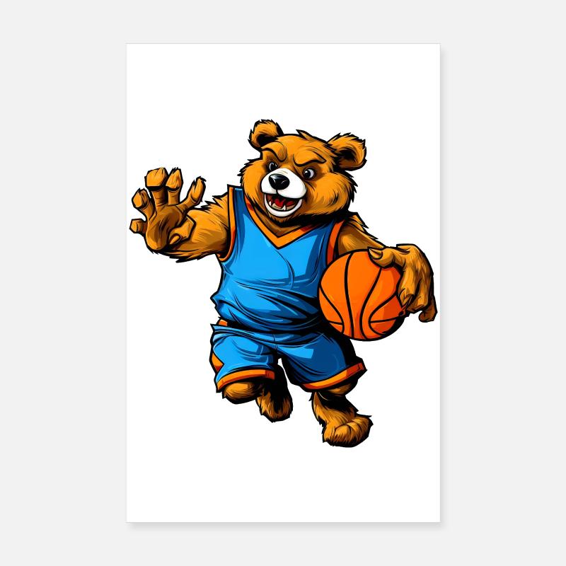 Basket-ball des Bears Poster 20 x 30 cm