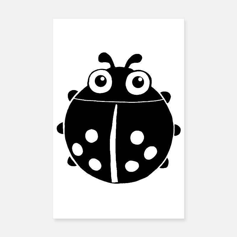 Coccinelle noire Poster 20 x 30 cm