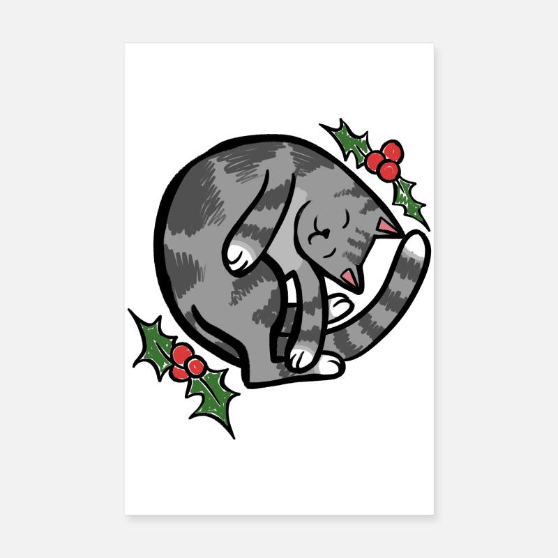 Chat Douillet et Endormi avec Holly Poster 20 x 30 cm