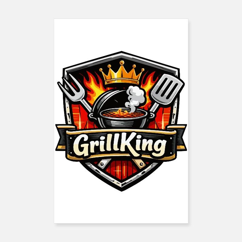 GrillKing Flame Shield Poster 8" x 12" (20x30 cm)