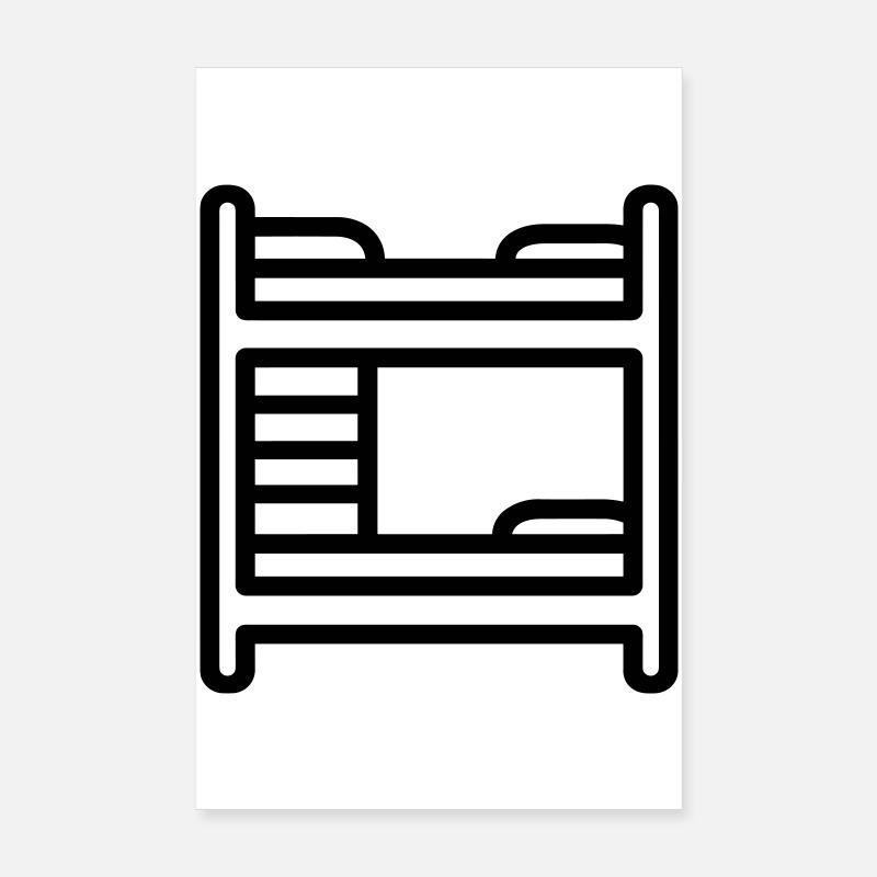 Letto a castello Poster 20x30 cm