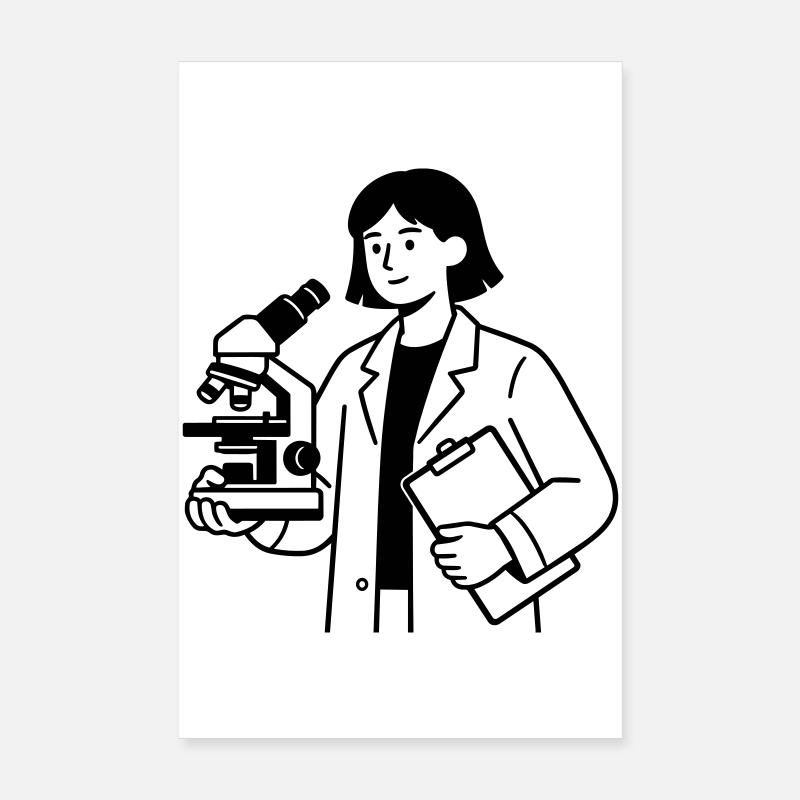 Wissenschaftler Poster 20x30 cm