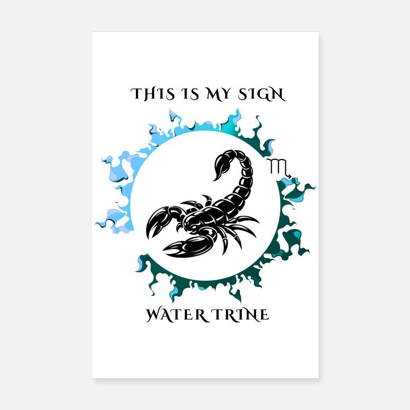 Mon signe est le Scorpion Poster 20 x 30 cm