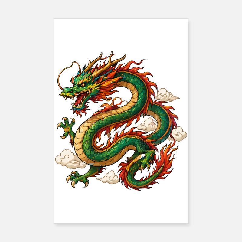 Drache China Mythos Poster 20x30 cm