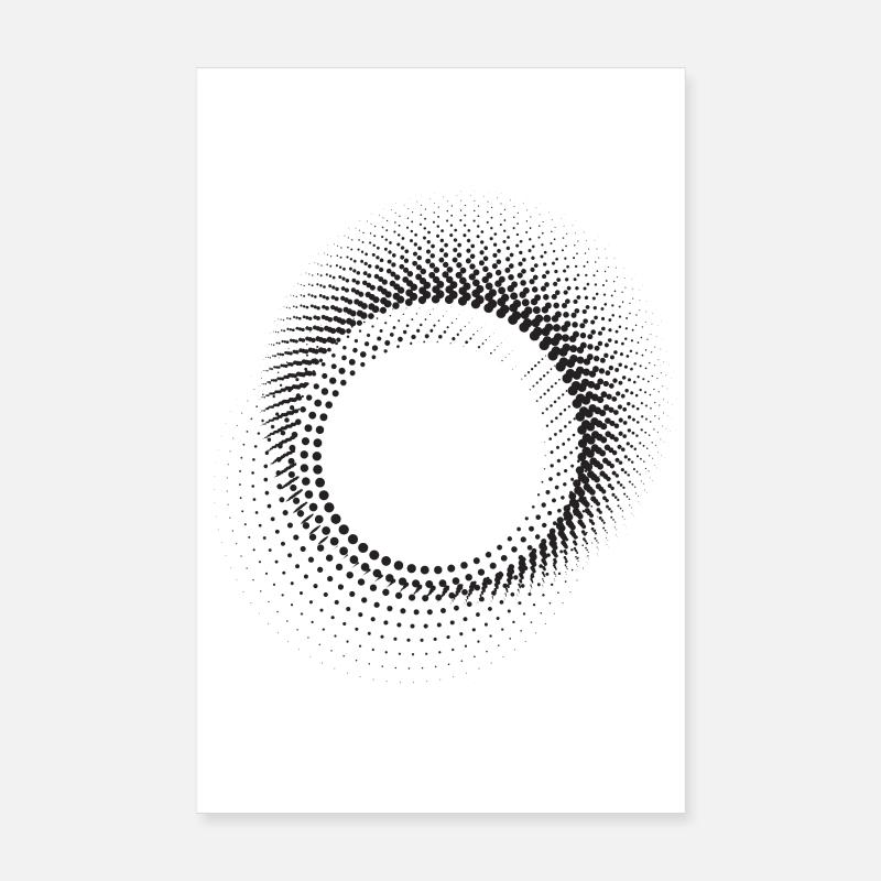 Halo-Punkt-Ringmuster Poster 20x30 cm