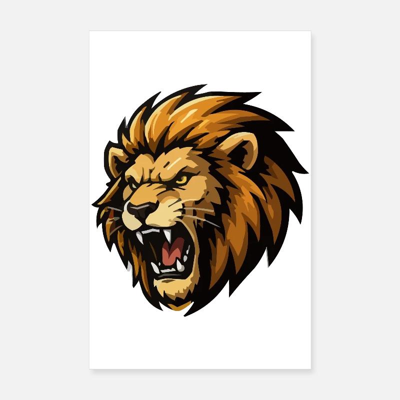dessin animé de lion Poster 20 x 30 cm