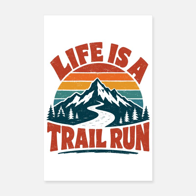 Course en sentier : Nature’s Treadmill Floral Poster 20 x 30 cm