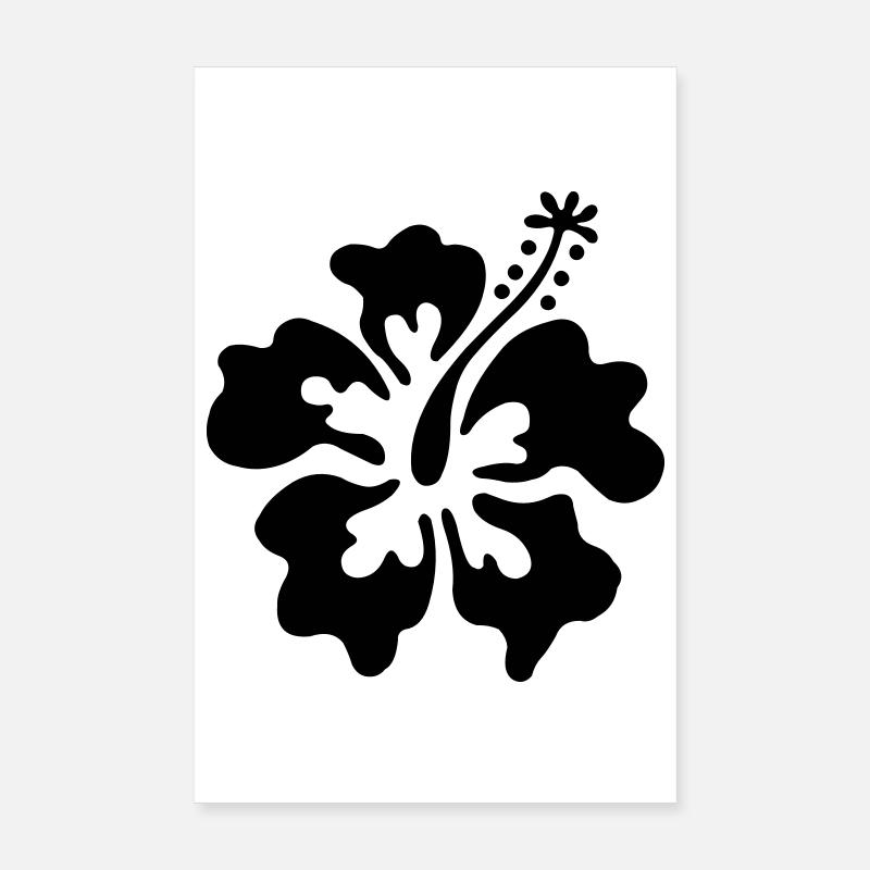 Hawaii blomster Poster 20x30 cm