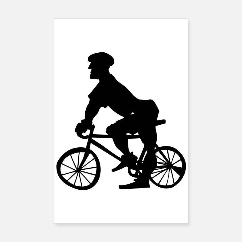 Fahrrad Polizei / Fahrrad Macho Poster 20x30 cm