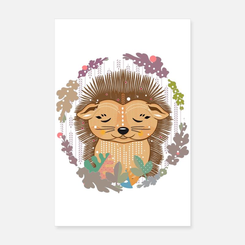 Igel im Winterschlaf Poster 20x30 cm