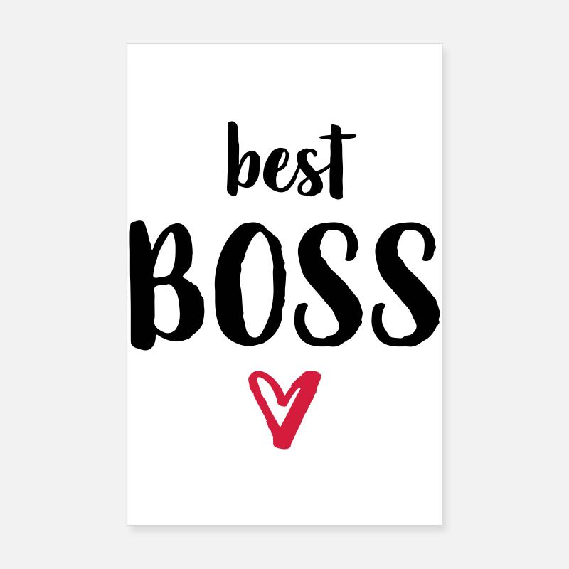 best boss heart gift boss Poster 8" x 12" (20x30 cm)