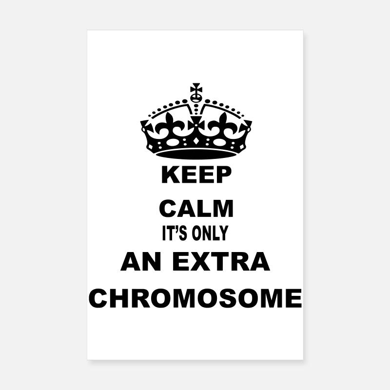 Calmez-vous, c’est juste un chromosome supplémentaire # Poster 20 x 30 cm
