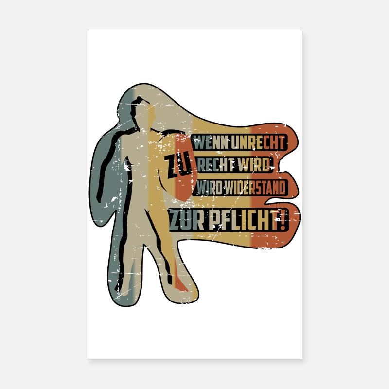 WENN UNRECHT ZU RECHT WIRD Poster 20x30 cm