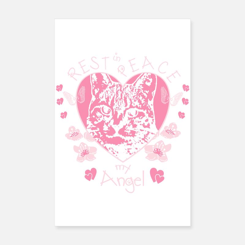 Cat Angel Poster 8" x 12" (20x30 cm)