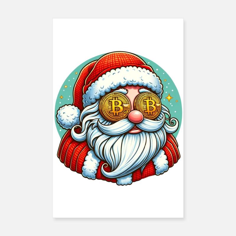 Père Noël crypto Poster 20 x 30 cm