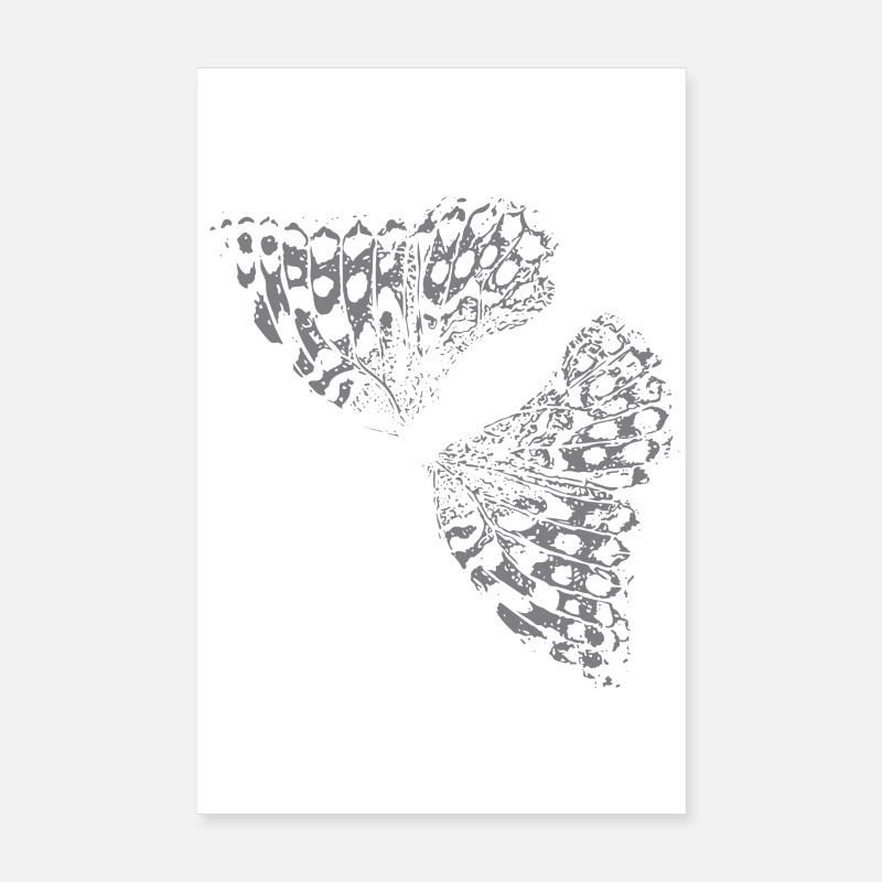 Aile de papillon Papillon Papillon Poster 20 x 30 cm