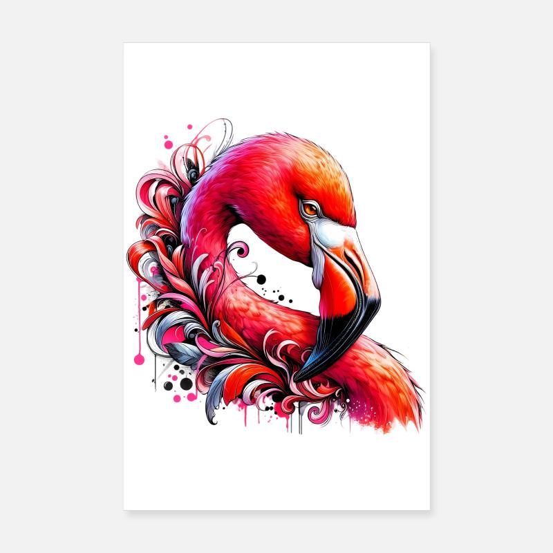 Flamant Poster 20 x 30 cm
