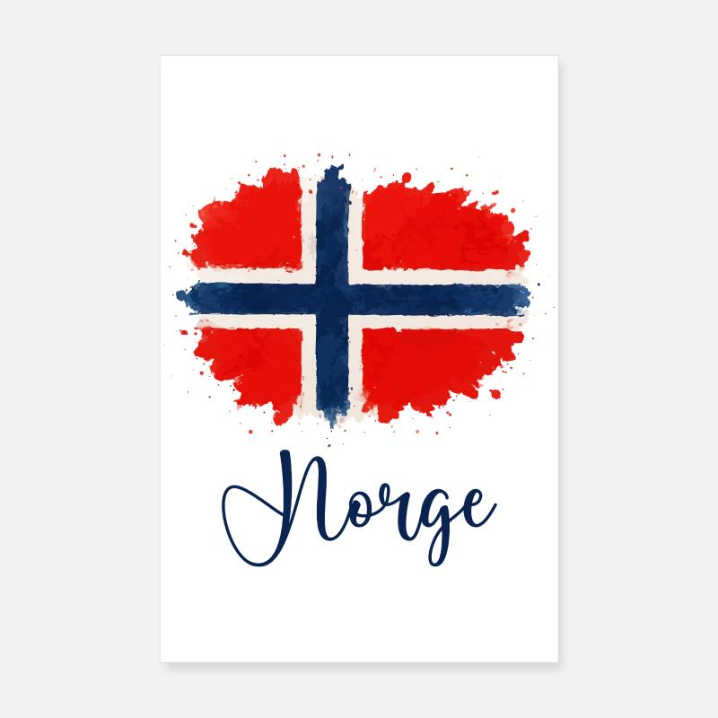Norvège-drapeau-norvège Poster 20 x 30 cm