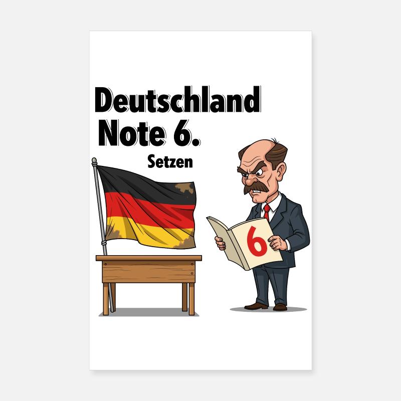 Deutschland Note 6 Poster 20x30 cm