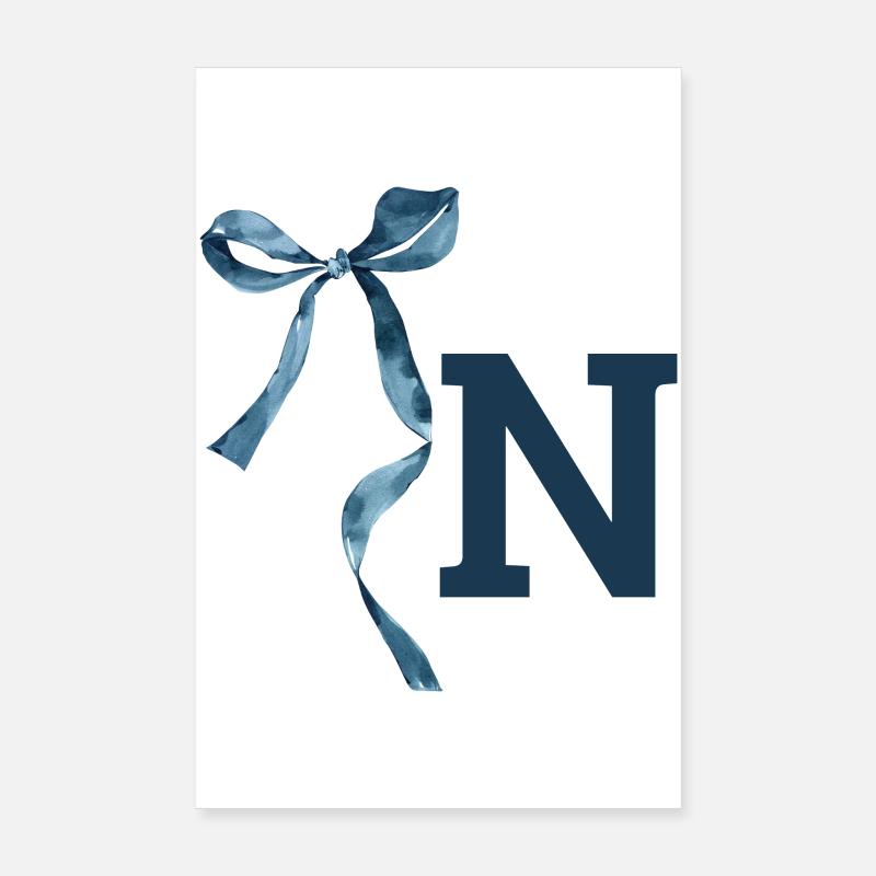 Monogramm n Geschenkidee Poster 20x30 cm