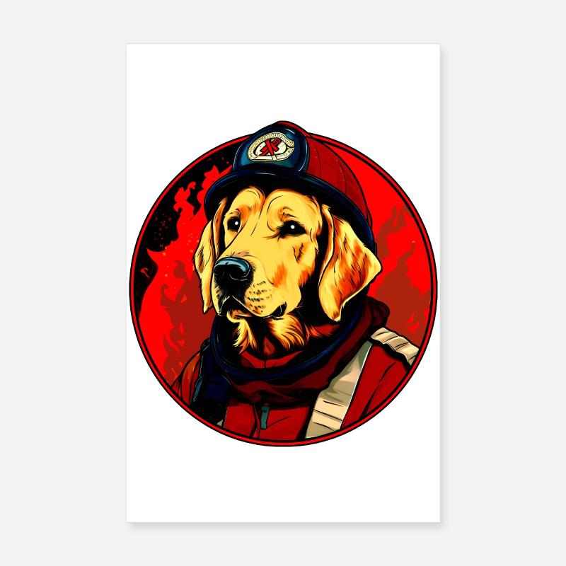 Fire Brigade Dog Poster 8" x 12" (20x30 cm)