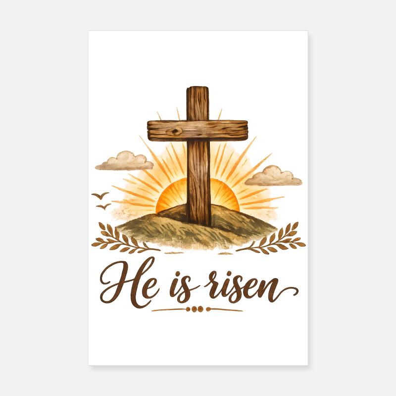 he is risen Poster 20x30 cm