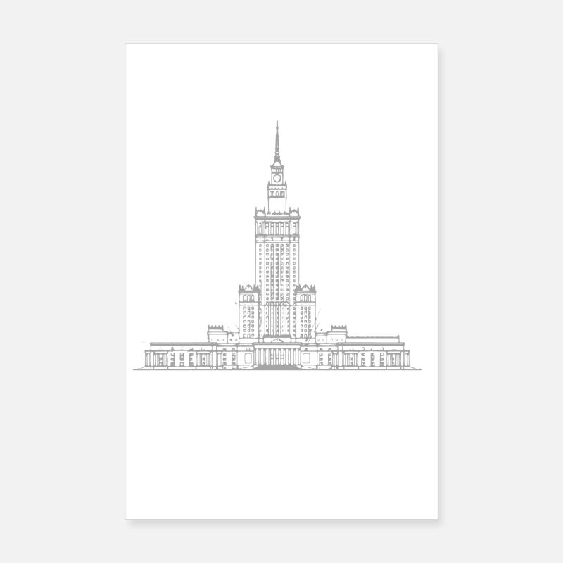 Flèche de la Skyline de Varsovie Poster 20 x 30 cm