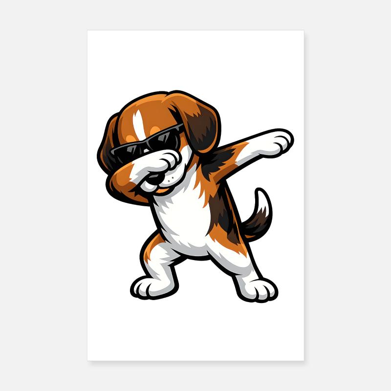 Dapping Beagle Poster 20 x 30 cm