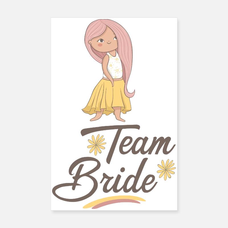 Équipe mariée Poster 20 x 30 cm