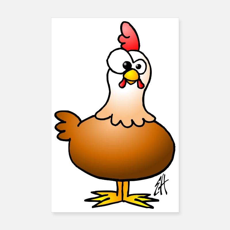 Chicken - Hen Poster 8" x 12" (20x30 cm)