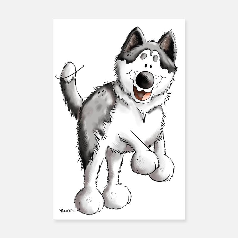 Cute Husky Poster 8" x 12" (20x30 cm)