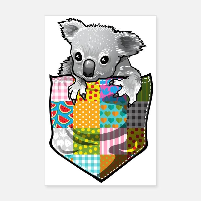 un koala dans la poche Poster 20 x 30 cm