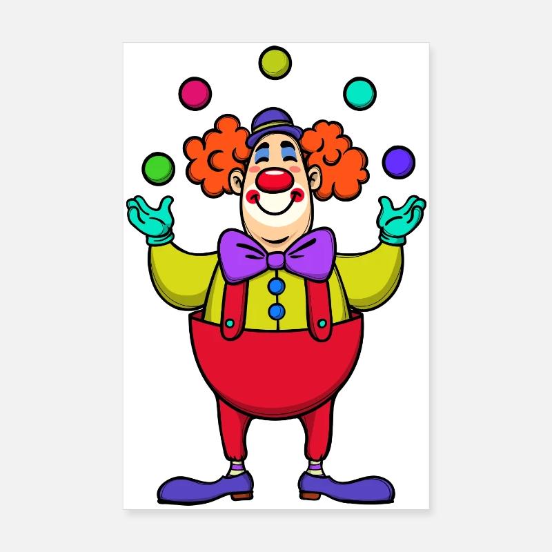 Carnival Carnival Clown Poster 8" x 12" (20x30 cm)