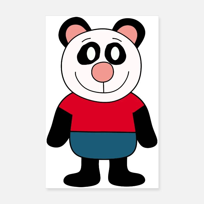 Panda Panda Bear Bear Bear Face Eyes cute Poster 8" x 12" (20x30 cm)
