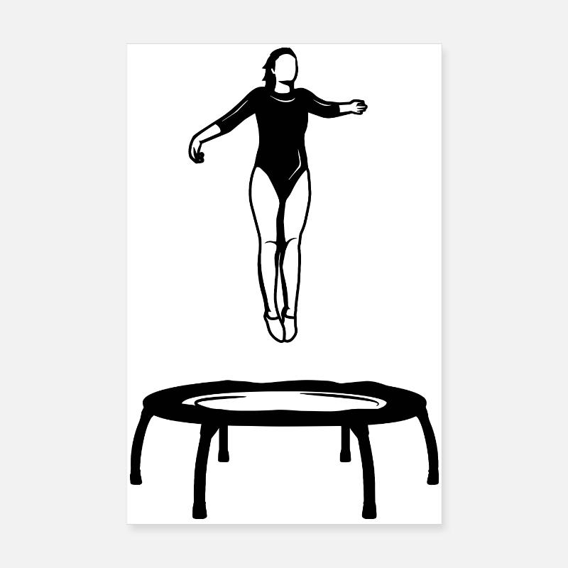 Trampoline Girl Poster 8" x 12" (20x30 cm)