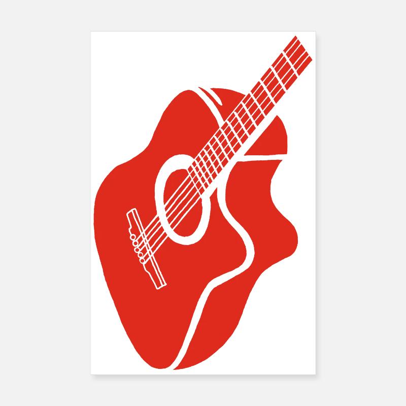 red guitar Poster 8" x 12" (20x30 cm)