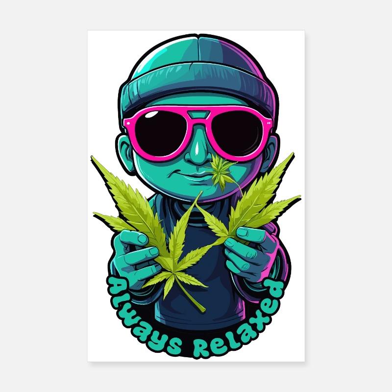 Relaxed Hipster Poster 8" x 12" (20x30 cm)