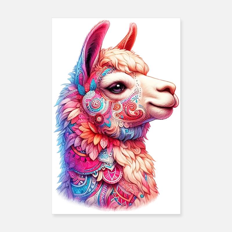 Alpaca Poster 8" x 12" (20x30 cm)