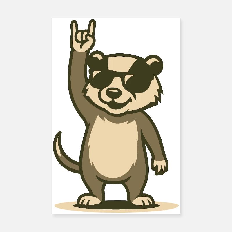 Rock’n’Roll Dachs Poster 20x30 cm