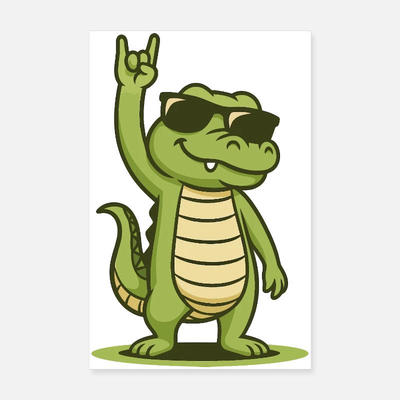 Rock’n’Roll Crocodile Bébé Poster 20 x 30 cm