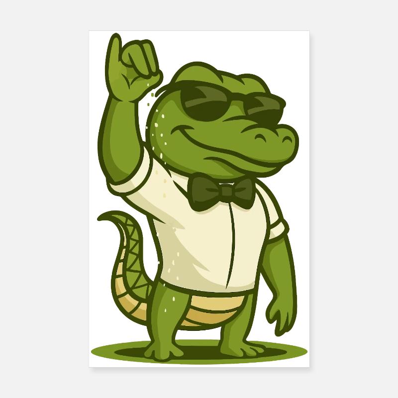 Salt Shaker Crocodile Poster 8" x 12" (20x30 cm)